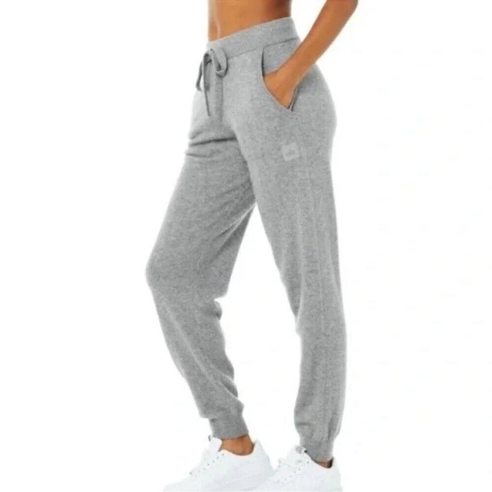 ALO Yoga Light Gray Drawstring Jogger Pants